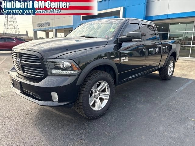 2017 RAM 1500 Sport in Black — front three-quarter view