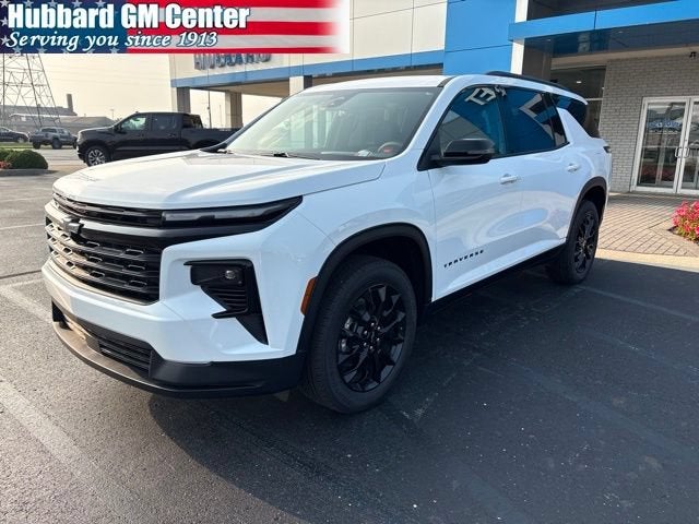 2026 Chevrolet Traverse LT in Summit White — front three-quarter view